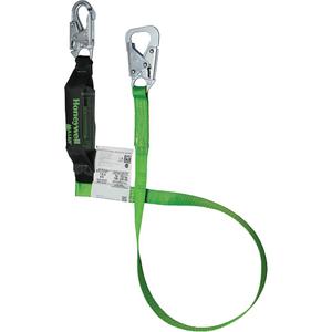 Miller® BackBiter® Tie-Back Lanyard - 6', Meets/Exceeds CSA-Z259.11, 120 lbs., 335 lbs., Locking Snap Hook, Locking Snap Hook, Polyester/Nylon, Pack, 1, Green, 3600 lbs., 5000 lbs., 3/4"