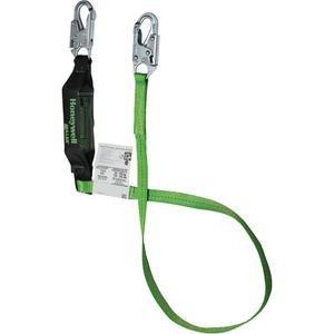 Miller® HP™ Shock-Absorbing Lanyard - 4', 6', Meets/Exceeds CSA-Z259.11, 120 lbs., 335 lbs., Locking Snap Hook, Locking Snap Hook, Polyester, Pack, 1, Green, 3600 lbs., 3/4"