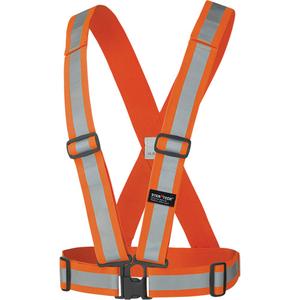 5591 Adjustable Safety Sash - High Visibility Orange, Silver, One Size, None