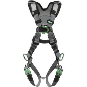V-Fit™ Full Body Harness - Work Positioning/Ladder Climbing/Descent Control/Fall Arrest, ADLP, 400 lbs., Medium/Large, Back - Front - Side, Quick-Connect, Quick-Connect, ANSI Z359.11