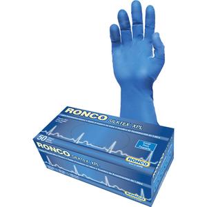SilkTex™ XPL Extra-Long Examination Glove - Small, Medium, Large, X-Large, Latex, 12", 13-mil, Fully Textured, Blue, Powder-Free, Accepted for use in Canadian Food Processing Facilities, Class 2