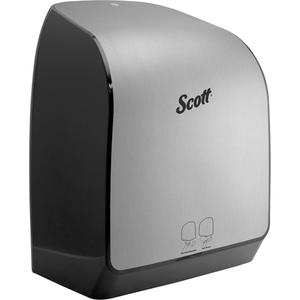 Scott® Pro™ Hard Roll Towel Dispenser - Electronic, 12.66", 9.8", 16.44", Blue, Faux Stainless Steel