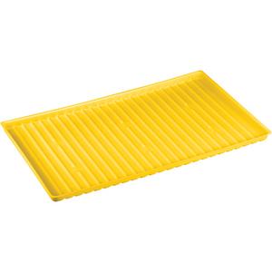 Safety Cabinet Shelf Tray - Justrite® Shelf No. 29939 & 29949, 22 Gal. Undercounter & 25 Gal. Under Fume Hood Safety Cabinets, 31.125", 18.5", Yellow