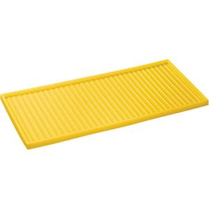 Safety Cabinet Shelf Tray - Justrite® 2-Door 30/40/50 Gal. & 17 Gal. Piggyback Safety Cabinets, 43.563", 18.563", Yellow