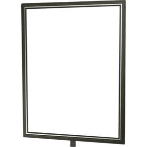 Heavy-Duty Vertical Sign Holder for Classic Posts - Satin Chrome, 14", 11", 1/4", Acrylic