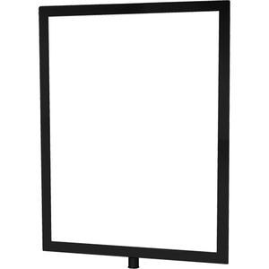 Heavy-Duty Vertical Sign Holder for Classic Posts - Black, 11", 7", 1/4", Acrylic