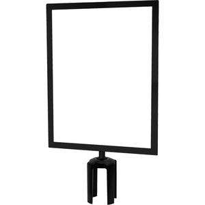 Heavy-Duty Horizontal Sign Holder with Tensabarrier® Post Adapter - Black, 14", 11", 1/4", Acrylic