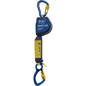 Nano-Lok™ Extended Length Self Retracting Lifeline - 10', 1, Dyneema®, Swivel, Carabiner, Aluminum, Snap Hook, Aluminum