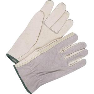 Classic Driver Gloves - 9, 12, 8, Unlined, Grain Cowhide, Straight, Beige & Grey