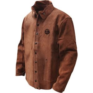 Gander Brand Split Cowhide Welding Jacket - Leather, Brown, 4X-Large, 3X-Large, Small