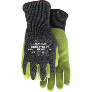 Stealth Dog Fight Cut Resistant Gloves - Large, 2X-Large, HPPE/Nylon/Stainless Steel/Glass Fibre, Nitrile, Dipped Palm, ASTM ANSI Level A5, EN 388 Level 4, EN 388 Level 4, EN 388 Level 2/ANSI/ISEA 105 Level 3