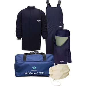 Arcguard Revolite 2XL Arc Flash Suit Kit with Lift Front Hood - 40 cal/cm², 4, NFPA 70E/ASTM F1506/Meets/Exceeds CSA Z462, Navy, 2X-Large