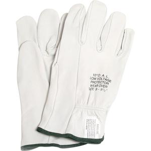 Leather Protector Gloves - 8, 9, 10, 11, 12, 10" L, NFPA 70E, CSA Z462, ASTM F696