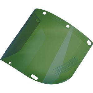 Dynamic™ Formed Faceshield - 8", 15-1/2", 0.06", Polycarbonate, Green, None