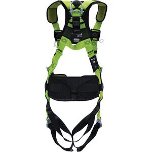 Miller® H500 Construction Comfort Full Body Harness - Work Positioning/Fall Arrest, AP, 420 lbs., Small/Medium, Universal, 2X-Large, Back - Side, Quick-Connect, Quick-Connect, Aluminum