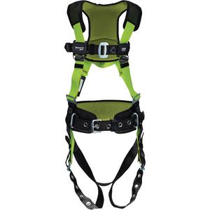 Miller® H500 Construction Comfort Full Body Harness - Fall Arrest, A, 420 lbs., Small/Medium, Universal, 2X-Large, Back, Tongue Buckle, Pass-Through/Mating, Steel