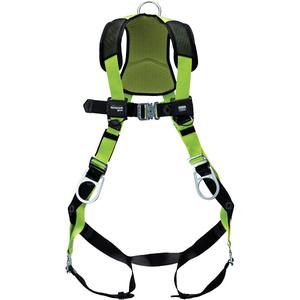 Miller® H500 Industry Comfort Full Body Harness - Work Positioning/Fall Arrest, AP, 420 lbs., Small/Medium, Universal, 2X-Large, Back - Side, Quick-Connect, Quick-Connect, Aluminum