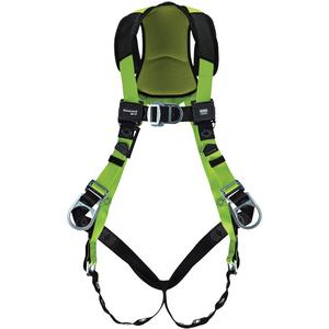 Miller® H500 Industry Comfort Full Body Harness - Work Positioning/Ladder Climbing/Descent Control/Fall Arrest, ADLP, 420 lbs., Universal, Small/Medium, 2X-Large, Back - Front - Side, Tongue Buckle, Pass-Through/Mating