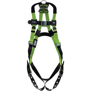 Miller® H500 Industry Standard Full Body Harness - Fall Arrest, A, 420 lbs., Small/Medium, Universal, 2X-Large, Back, Tongue Buckle, Quick-Connect, Aluminum