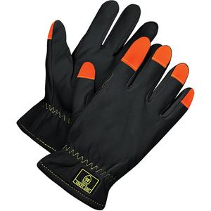 Deny™ Driver's Gloves - 3X-Large, Medium, Small, 2X-Large, X-Large, Unlined, Grain Goatskin, Keystone, Level 4, Black, A5