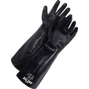 Arc Tek™ Coated Glove - 10, 9", Gauntlet, Neoprene, Jersey, EN 374:2016-1 Type B, AKL, Black
