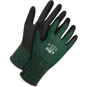 X-Site™ Cut Resistant Gloves - 10, 9, 7, 11, 6, 8, 15, HPPE, Foam Nitrile, Dipped Palm, ASTM ANSI Level A2, EN 388 Level 4, EN 388 Level 4, EN 388 Level 3, Unrated, Green & Black