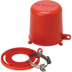 Drinking Fountain Safety Cover & Plug Valve Lockout - 1, Valve/Water Tap, Red, 4", 4.71", 0.37"