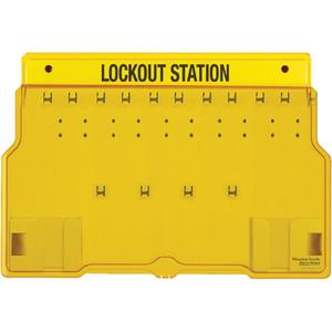 Trilingual Covered Lock Station - Not Included, None, 10, Yellow, 15-1/2", 22", 1-3/4"