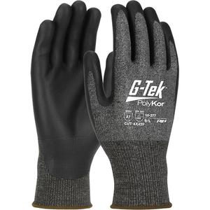 G-Tek® PolyKor® X7™ Cut Resistant Gloves - Large, Small, Medium, X-Large, 2X-Large, 18, Polyethylene, Polyurethane, Dipped Palm, ASTM ANSI Level A7/EN 388 Level F, EN 388 Level 4, EN 388 Level 4, EN 388 Level 2