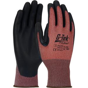 G-Tek® PolyKor® X7™ Neuroma® Cut Resistant Gloves - Large, Small, Medium, X-Large, 2X-Large, 18, Polyethylene, Polyurethane, Dipped Palm, ASTM ANSI Level A3/EN 388 Level C, EN 388 Level 4, EN 388 Level 3