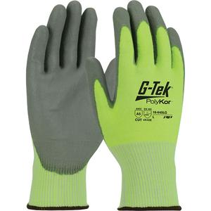 G-Tek® PolyKor® Cut Resistant Gloves - Large, Small, Medium, X-Large, 2X-Large, 13, Polyethylene, Polyurethane, Dipped Palm, ASTM ANSI Level A5/EN 388 Level E, EN 388 Level 4, EN 388 Level 4, EN 388 Level 2