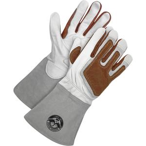 Gander Brand TIG Welder's Gloves with Heat Patch - Large, Small, Medium, X-Large, 2X-Large, Unlined, Grain Goatskin