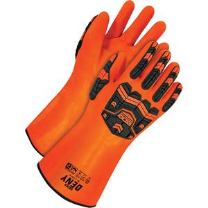 Deny™ Chemical Resistant Gloves - 10, 9, 11, 14", Gauntlet, PVC, Terry Cloth, EN 374:2016-1 Type A, AKLOPT, EN 374-1 Type A, AKLOPT, ANSI Level 2, ANSI Level A5/EN 388 Level E