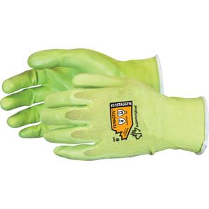 Composite Filament Fiber Cut-Resistant Hi-Viz Glove - 10, 5, 6, 7, 8, 9, 11, 18, TenActiv™, Foam Nitrile, Dipped Palm, ANSI/ISEA 105 Level 4, ANSI/ISEA 105 Level 4, Unrated, ANSI/ISEA 105 Level 4