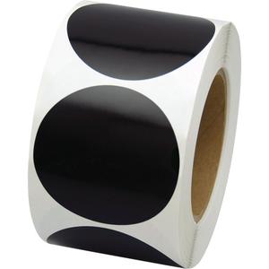 Coloured Marking Dots - Black, Vinyl, 3", 3", Circle