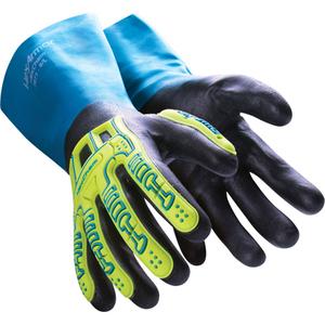 HexChem® Chemical Resistant Gloves - Large/9, X-Small/6, Small/7, Medium/8, X-Large/10, 2X-Large/11, Gauntlet, Nitrile, Unlined, EN 374:2016-1 Type A/EN 374:2016-5, JKLMOT, ANSI/ISEA Level A4, EN 388 Level D