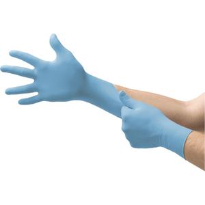 N20 Disposable Gloves - Small, Medium, Large, Nitrile, 9.5", 4.7-mil, Fully Textured, Blue, Powder-Free, Accepted for use in Canadian Food Processing Facilities, Non-Medical, Beaded