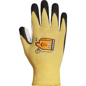 Dexterity® Cut-Resistant String-Knit Glove with Reinforced Thumb - 10, 6, 7, 8, 9, 11, 12, Kevlar®, Nitrile, Dipped Palm, ASTM ANSI Level A4, ANSI/ISEA 105 Level 4, Unrated, ANSI/ISEA 105 Level 2