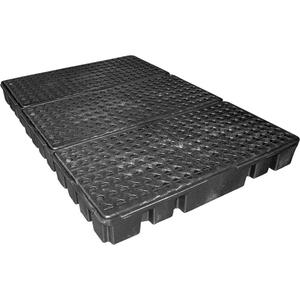 Black Diamond Low Profile Spill Pallet - 72", 49", 6.5", 76.5 US gal., 9000 lbs., 6, EPA, SPCC, UFC, NPDES, Black