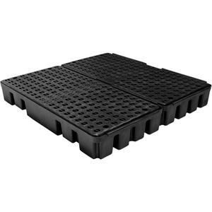 Black Diamond Low Profile Spill Pallet - 49", 48", 6.5", 51 US gal., 6000 lbs., 4, EPA, SPCC, NPDES, Black