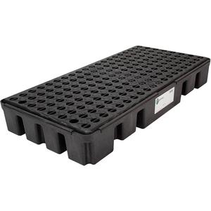 Black Diamond Low Profile Spill Pallet - 49", 24", 6.5", 25.5 US gal., 3000 lbs., 2, EPA, SPCC, NPDES, Black