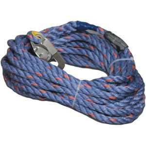 Vertical Lifeline - Copolymer, 100', Snap Hook, 5/8"