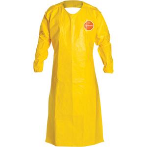Tychem® 2000 Extra-Long Long-Sleeved Apron - Polyethylene, 52", 28.5", Yellow, 21.5"