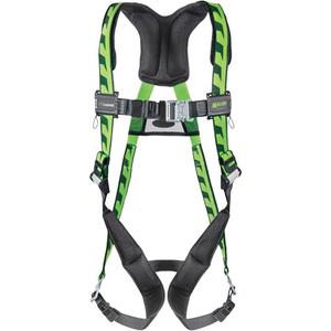 Miller AirCore™ Harness with Steel Hardware - Fall Arrest/Evacuation/Retrieval, AE, 400 lbs., Large/X-Large, Back - Shoulder, Quick-Connect, Quick-Connect
