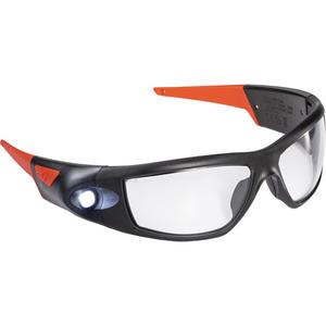 SPG500 Rechargeable Inspection Beam Safety Glasses - ANSI Z87+, Clear, None, 6' and more, 11.5 hrs, 135
