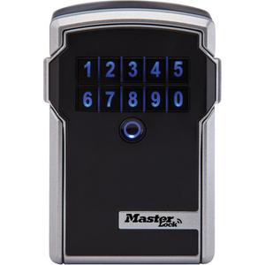 Wall-Mount Lock Box - 3-1/4", Black/Silver, No Key, Bluetooth, CR123A