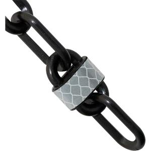 100' Reflective Plastic Chain Barrier - Black
