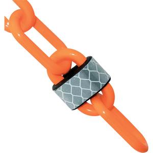 100' Reflective Plastic Chain Barrier - Orange