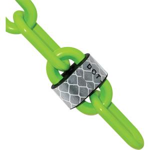 100' Reflective Plastic Chain Barrier - Green