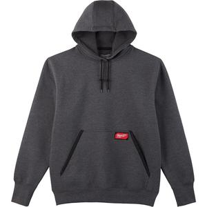 Heavy-Duty Pullover Hoodie - Poly-Cotton, Small, Grey, Men's